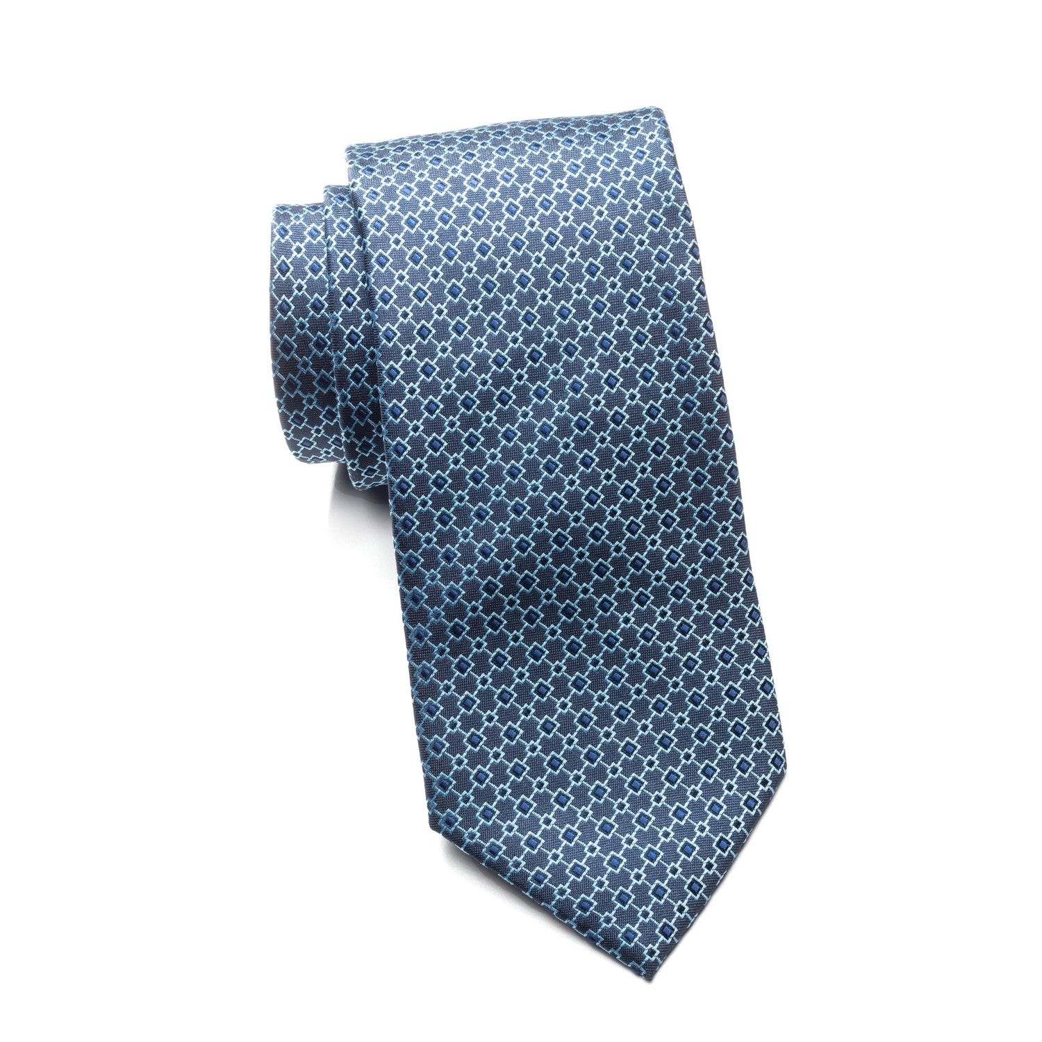 Teens Aurelio & Co Tie – Indigo Grid