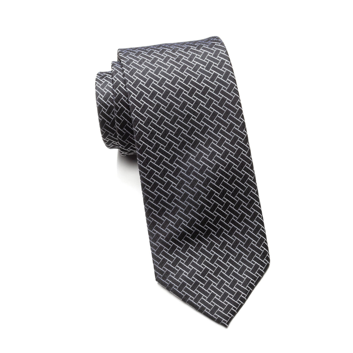Teens Aurelio & Co Tie – Charcoal Gridlock