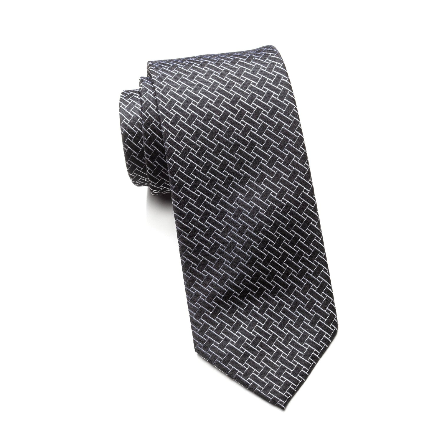 Teens Aurelio & Co Tie – Charcoal Gridlock