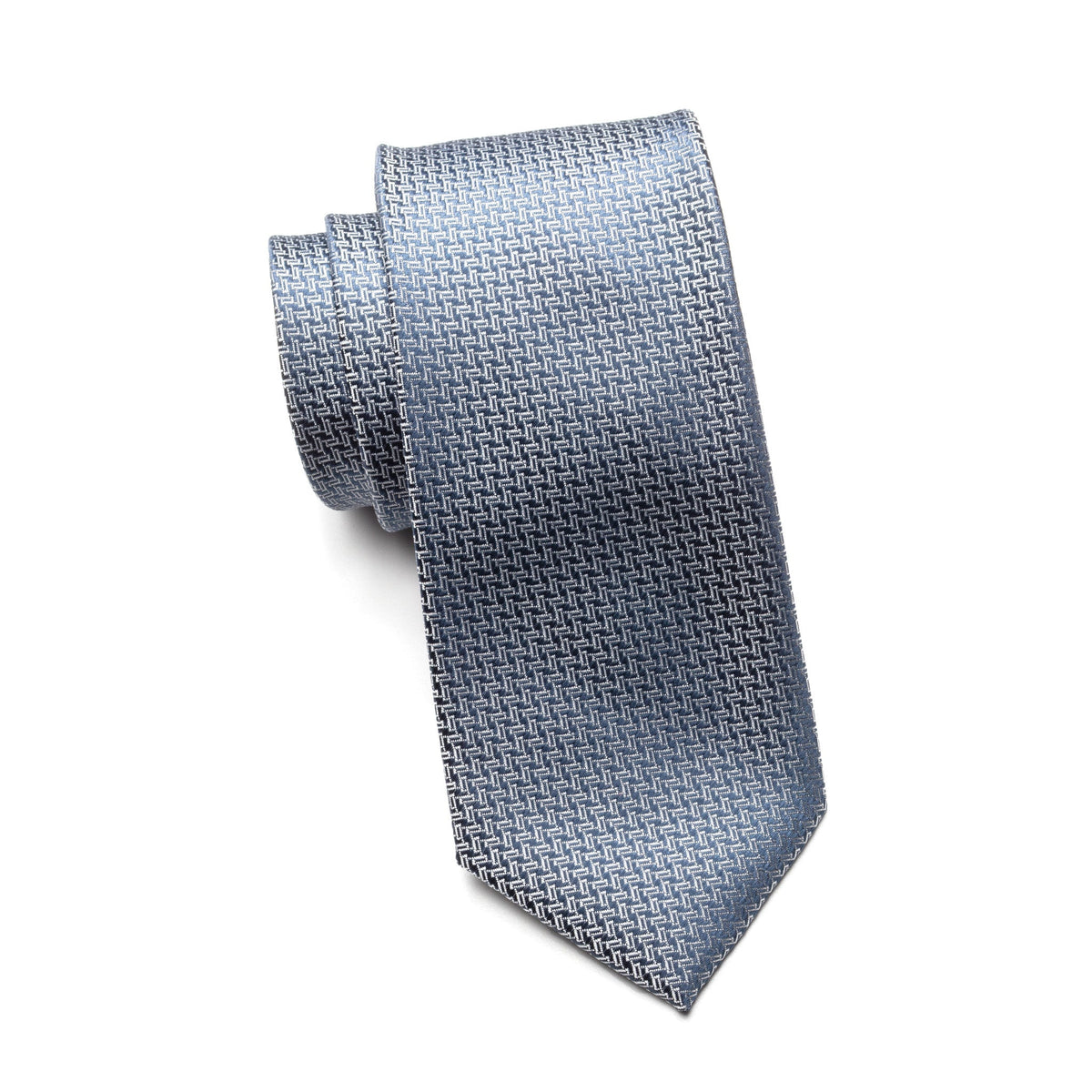 Teens Aurelio & Co Tie – Silver Hatch