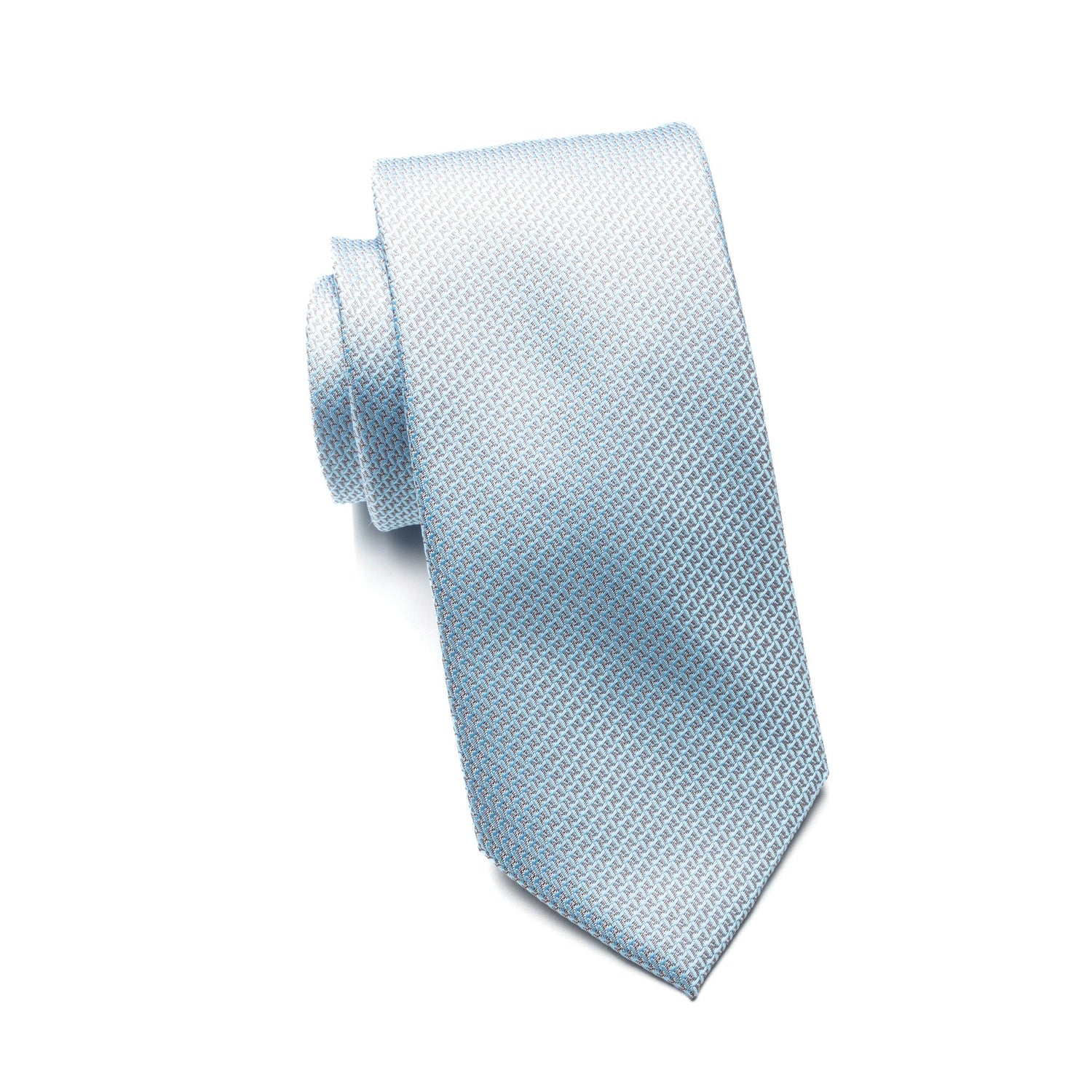 Teens Aurelio & Co Tie – Ice Blue Micro Weave