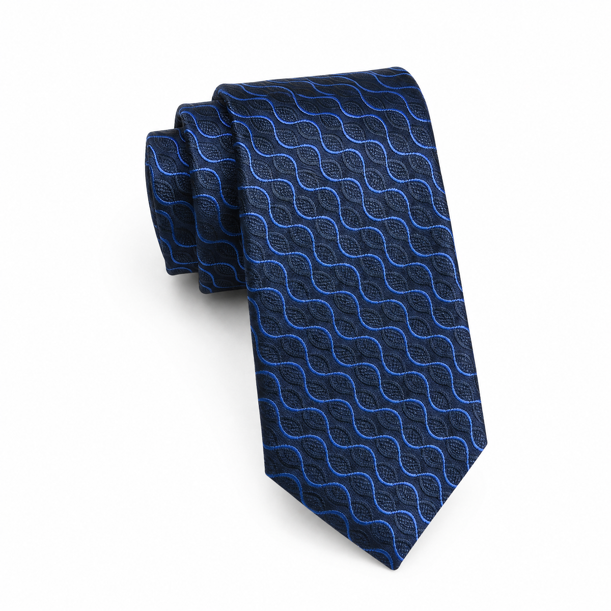 Boys Cache Tie - Cobalt Ribbon - polyester microfiber tie