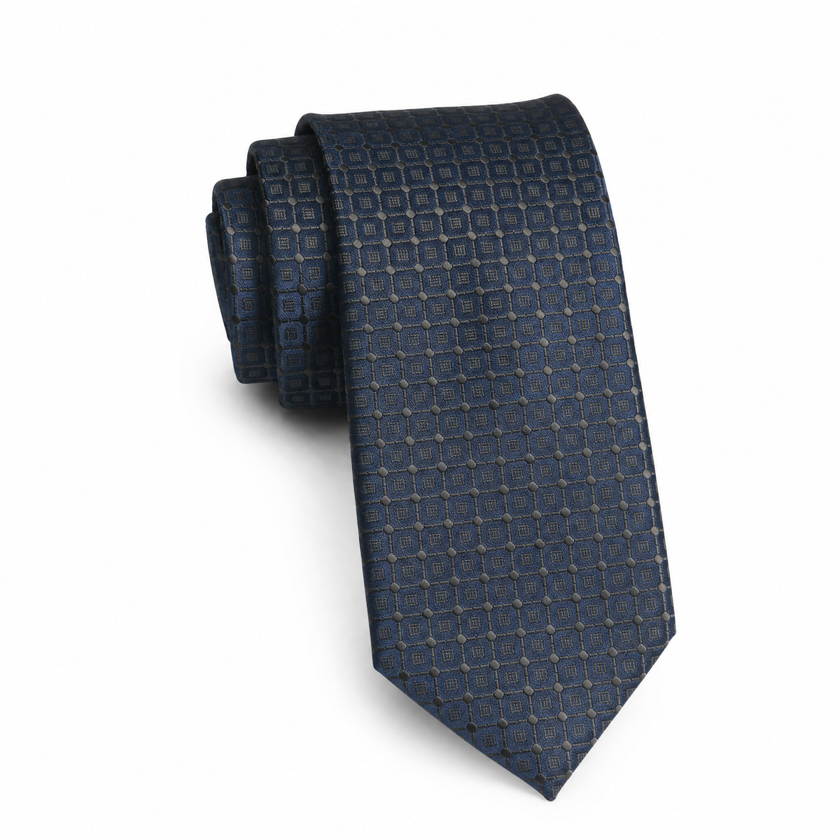 Boys Cache Tie - Bronze Tonal Square - polyester microfiber tie