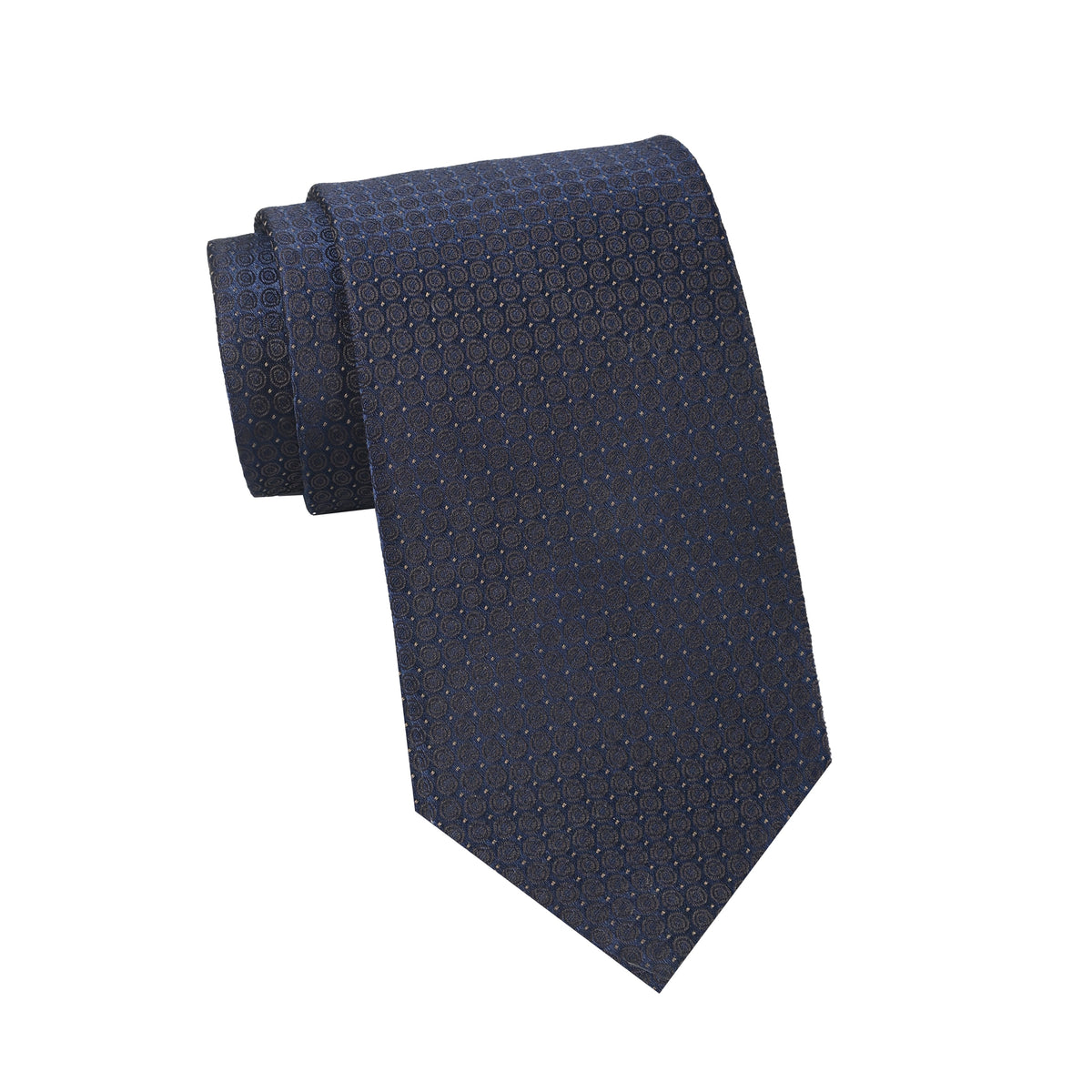 Teens Aurelio & Co. Tie - Navy Tonal Circle - polyester microfiber tie