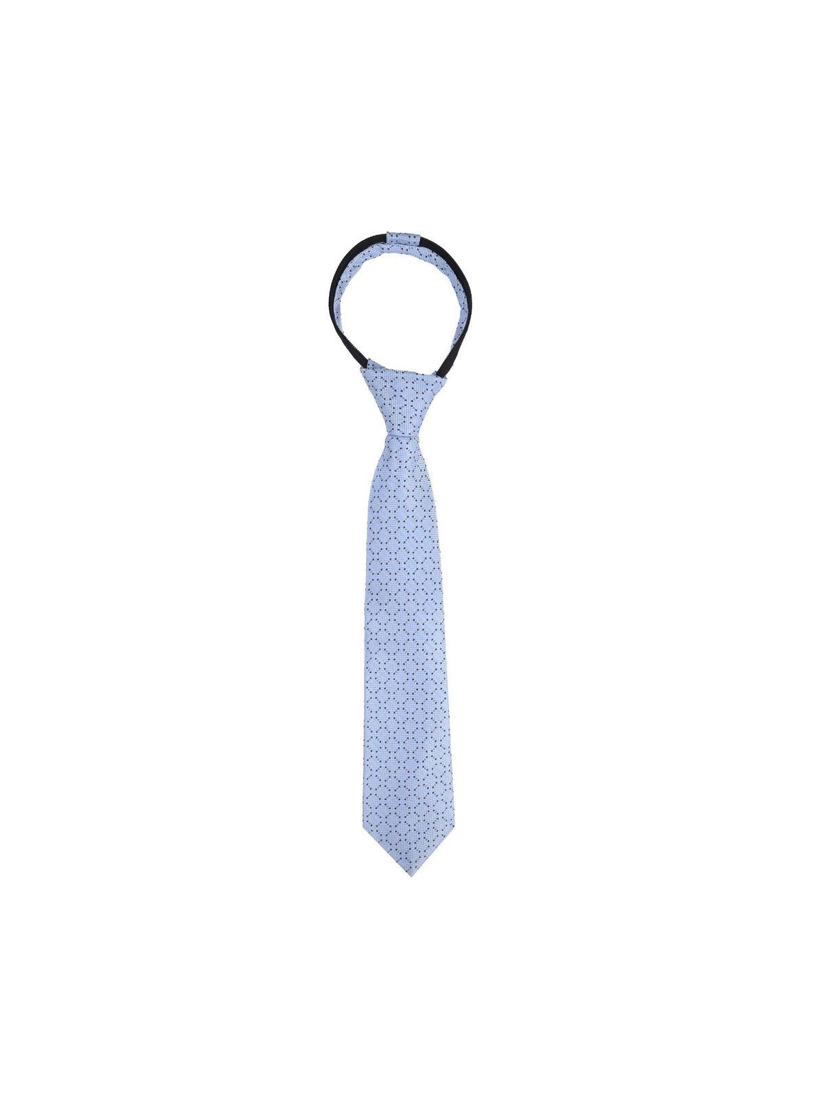Boys Zipper Tie - Sky Scatter Dot - polyester microfiber tie