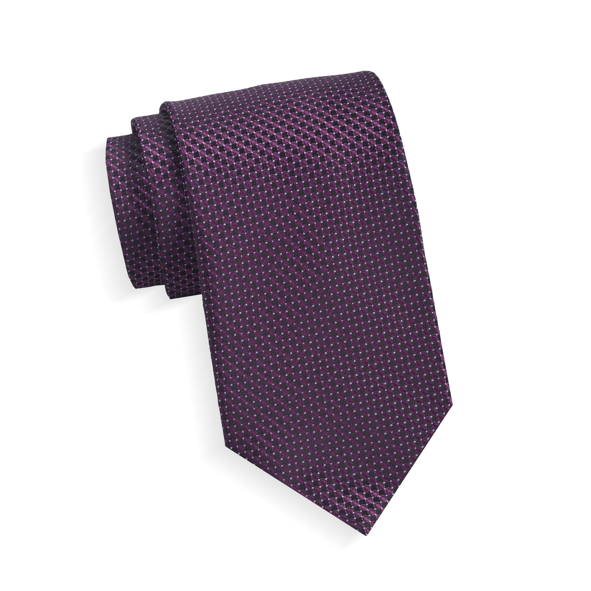 Teens Aurelio & Co. Tie - Magenta Checker Dot - polyester microfiber tie