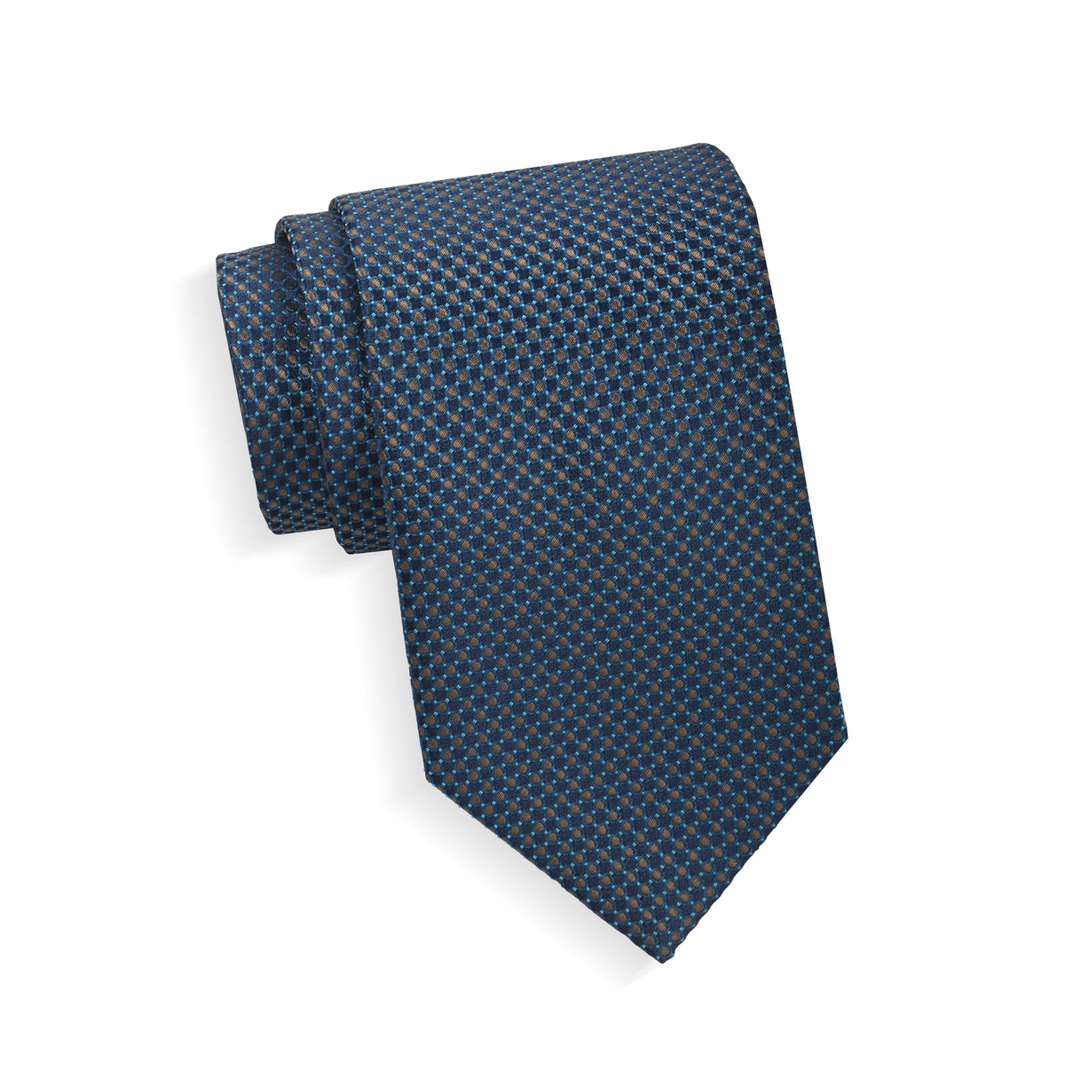 Teens Aurelio & Co. Tie - Teal Oval Dot - polyester microfiber tie