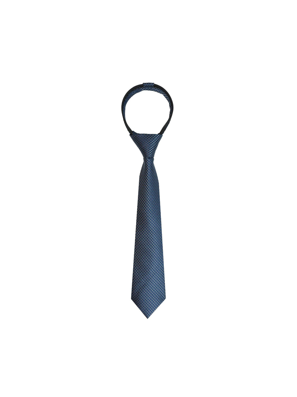 Boys Zipper Tie - Teal Oval Dot - polyester microfiber tie
