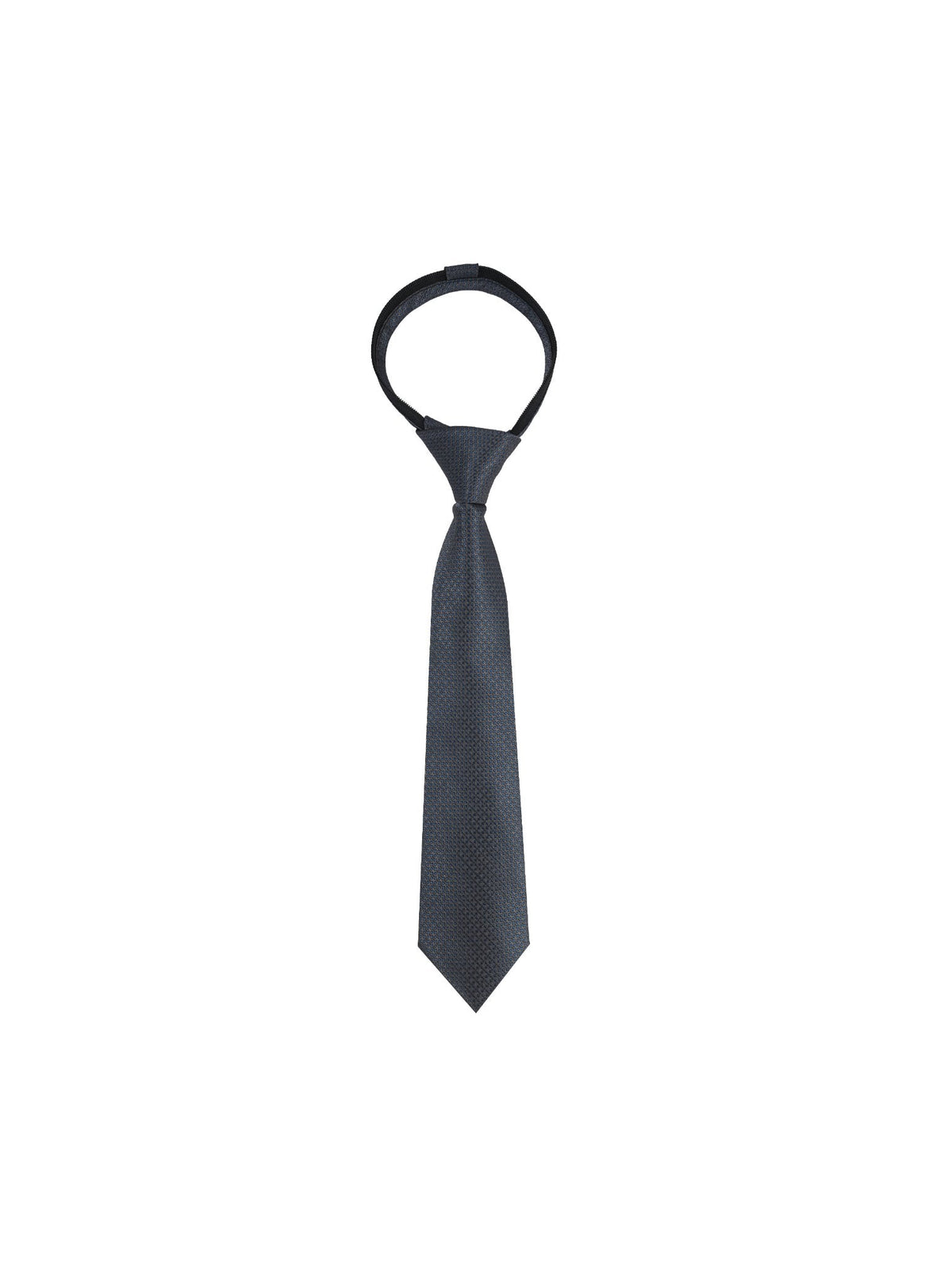 Boys Zipper Tie - Olive Ring Tile - polyester microfiber tie