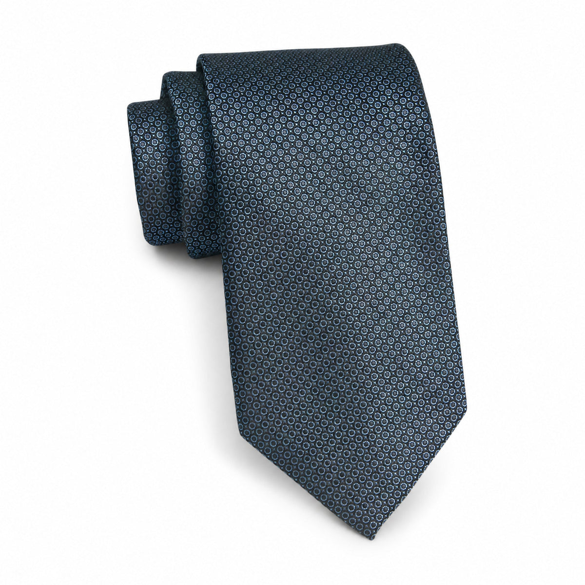 Teens Aurelio & Co. Tie - Silver Ring Tile - polyester microfiber tie