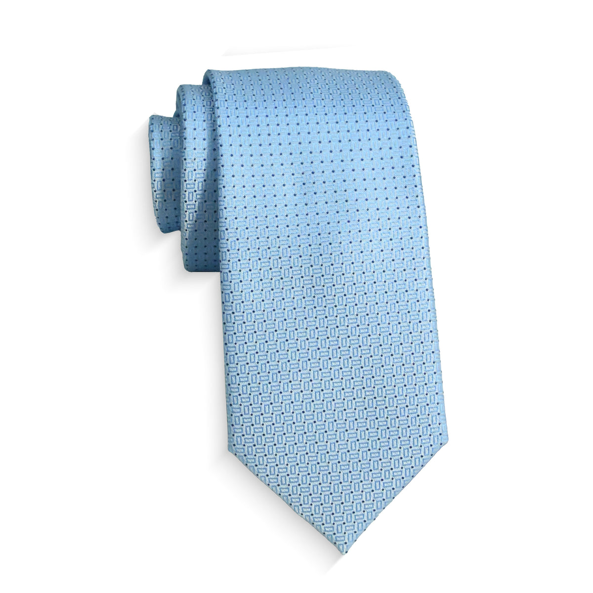 Boys Cache Tie - Sky Pin Dot - polyester microfiber tie
