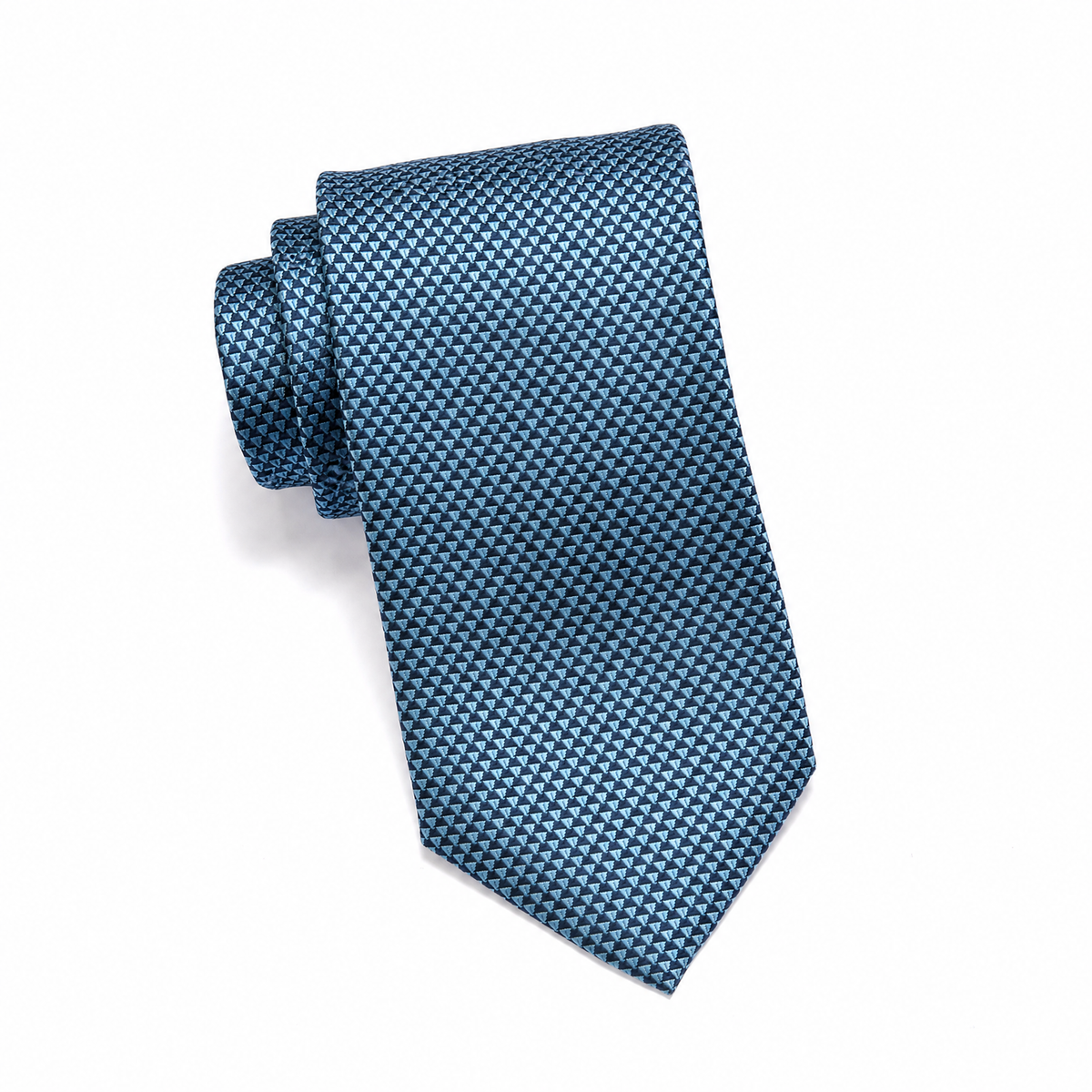 Mens Aurelio & Co. Tie - Sky Pyramid Weave - polyester microfiber tie