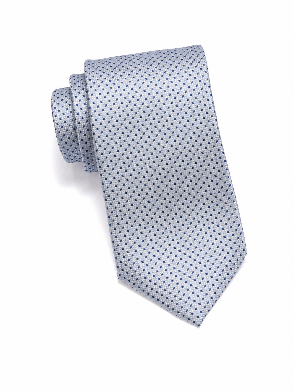 Mens Aurelio & Co. Tie - Pearl Navy Dot - polyester microfiber tie