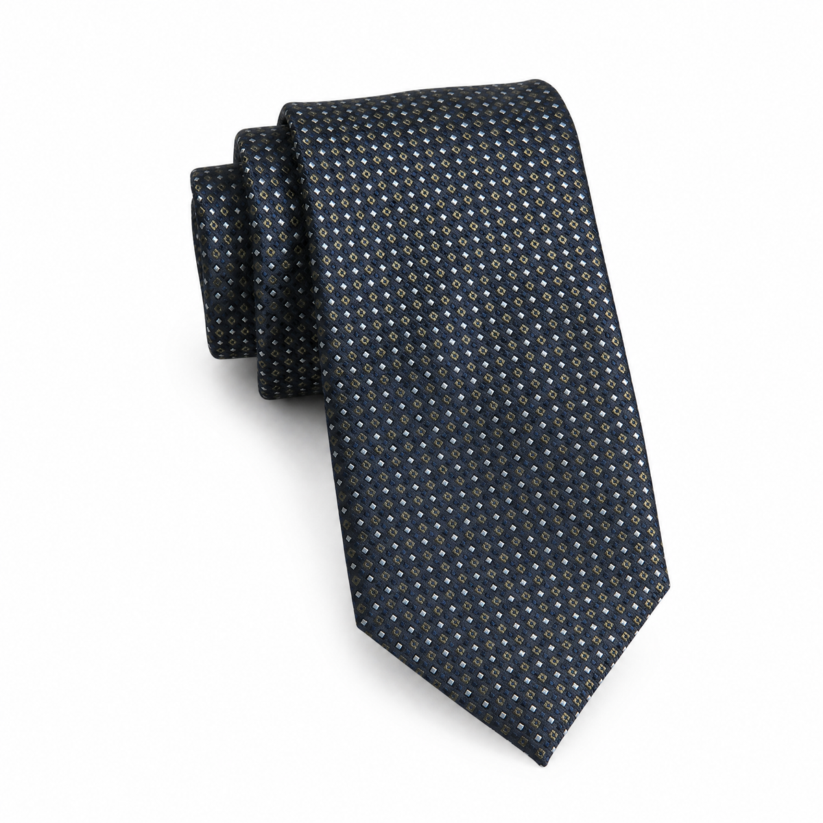 Boys Cache Tie - Onyx Diamond Confetti - polyester microfiber tie