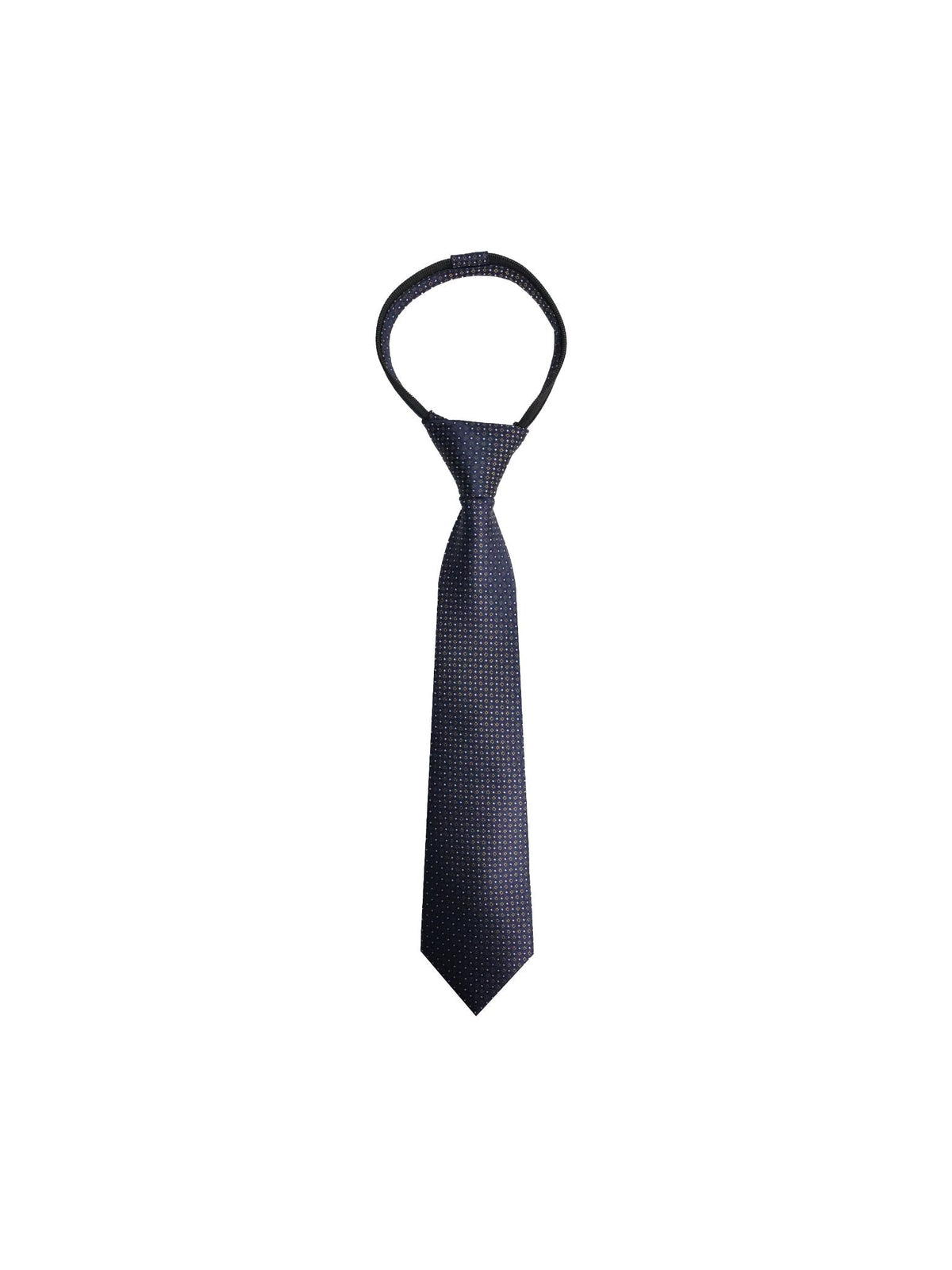 Boys Zipper Tie - Onyx Diamond Confetti - polyester microfiber tie