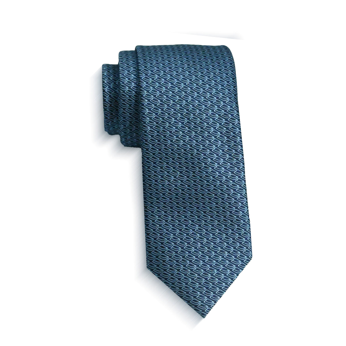 Boys Cache Tie - Sky Shell Arc - polyester microfiber tie