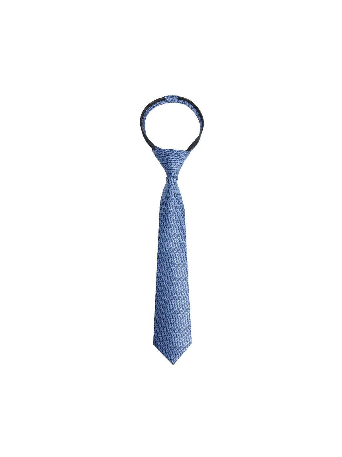 Boys Zipper Tie - Sky Shell Arc - polyester microfiber tie