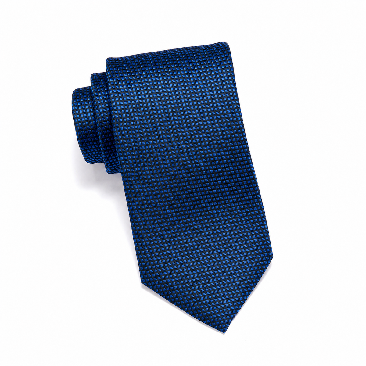 Mens Aurelio & Co. Tie - Royal Square Grid - polyester microfiber tie