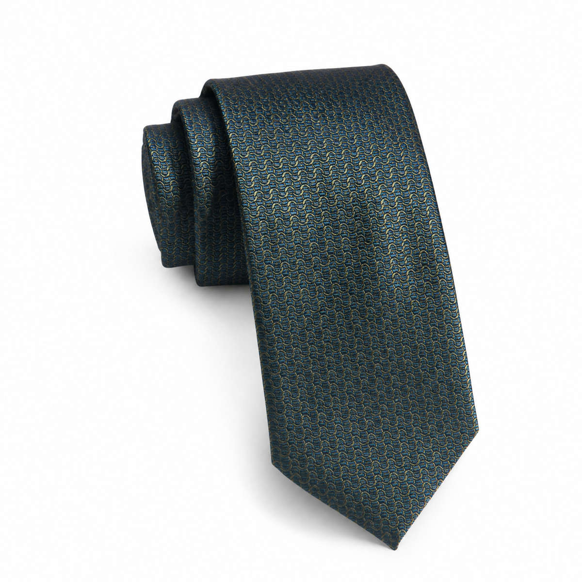 Boys Cache Tie - Olive Tonal Scale - polyester microfiber tie