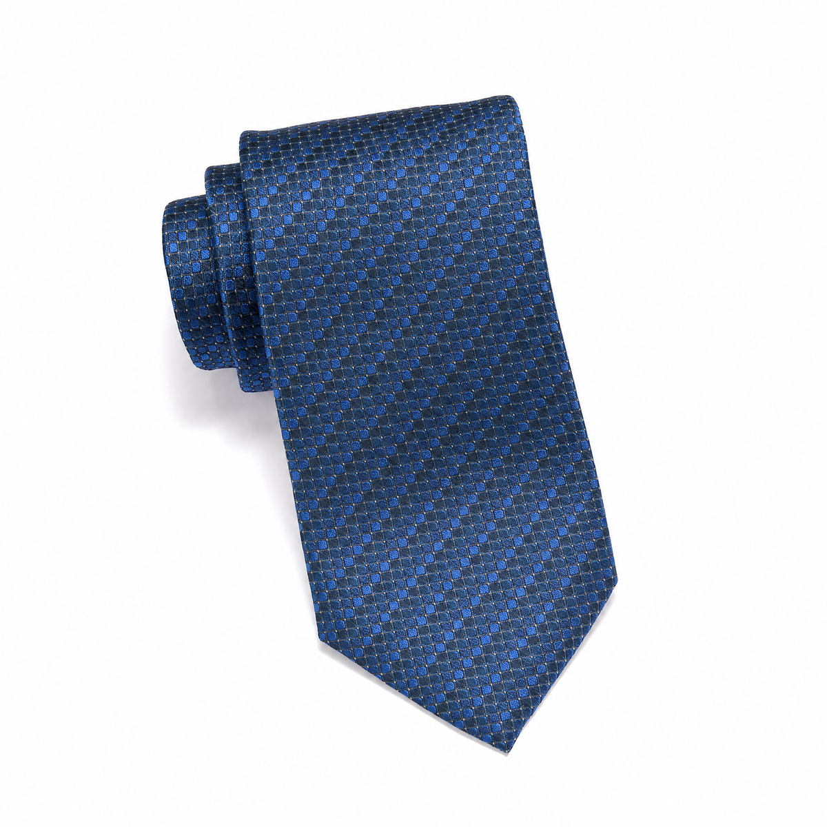 Teens Aurelio & Co. Tie - Navy Diamond Check - polyester microfiber tie