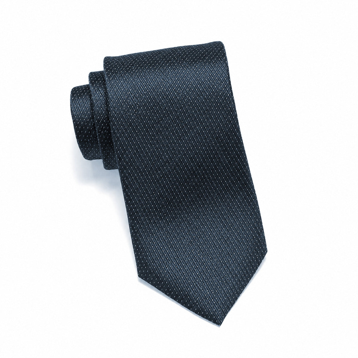 Mens Aurelio & Co. Tie - Navy Dash Stripe - polyester microfiber tie
