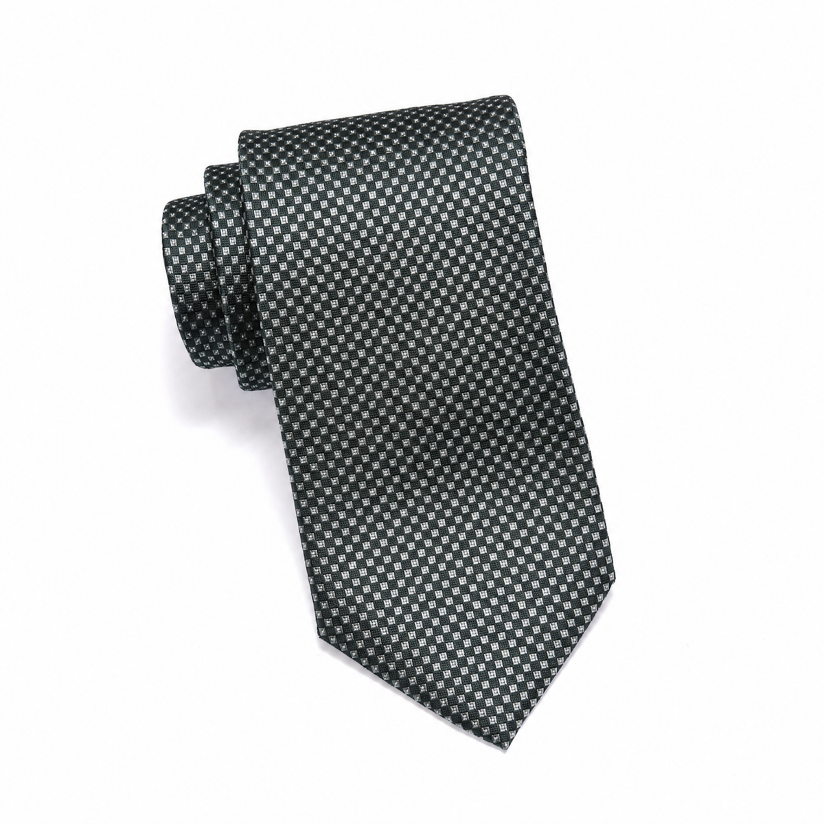 Mens Aurelio & Co. Tie - Silver Checkerboard - polyester microfiber tie