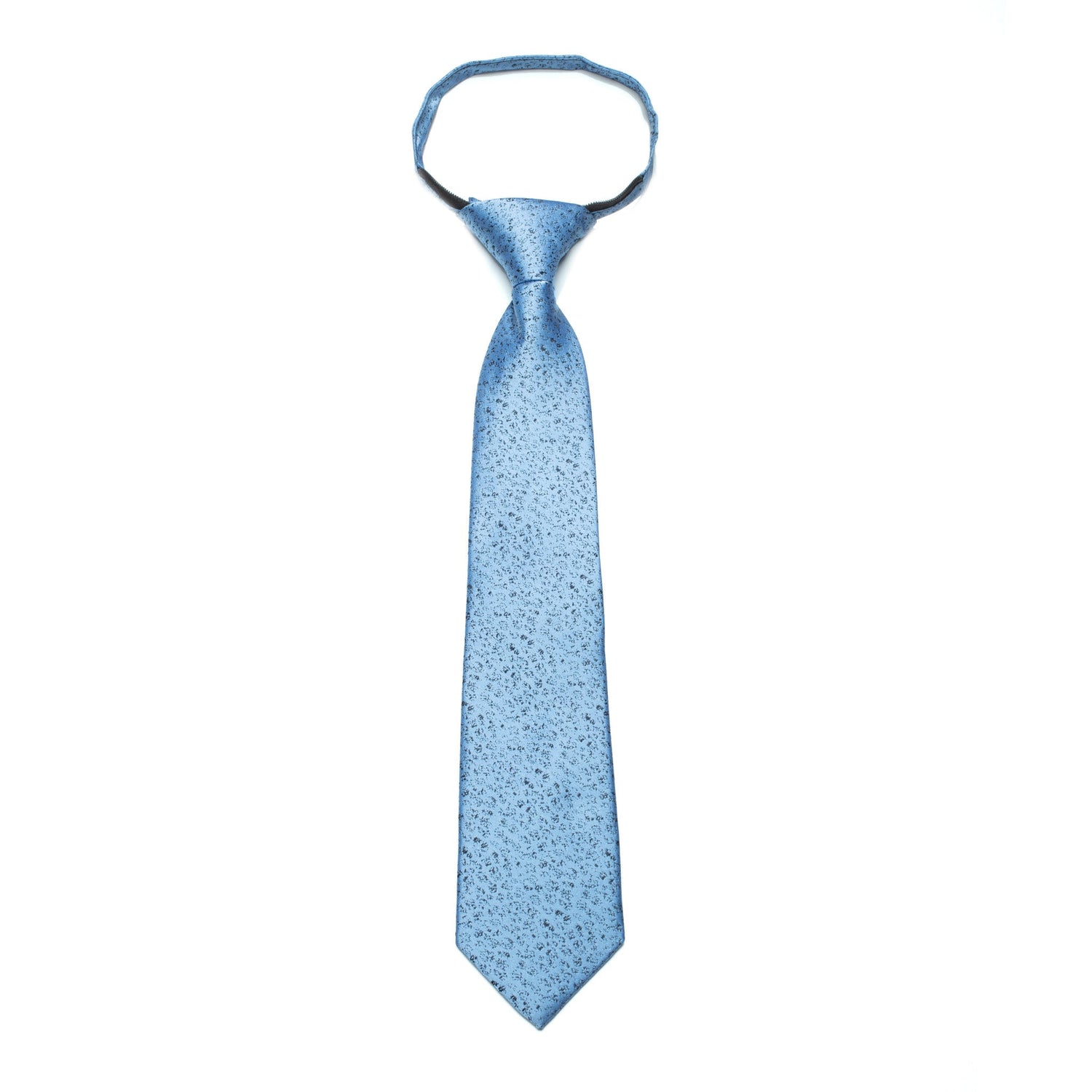 Boys Zipper Tie – Sky Speckle Mist