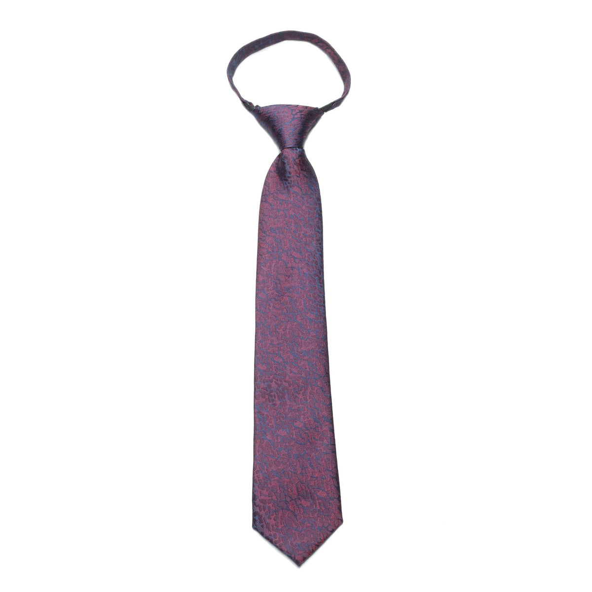 Boys Zipper Tie – Crimson Fog