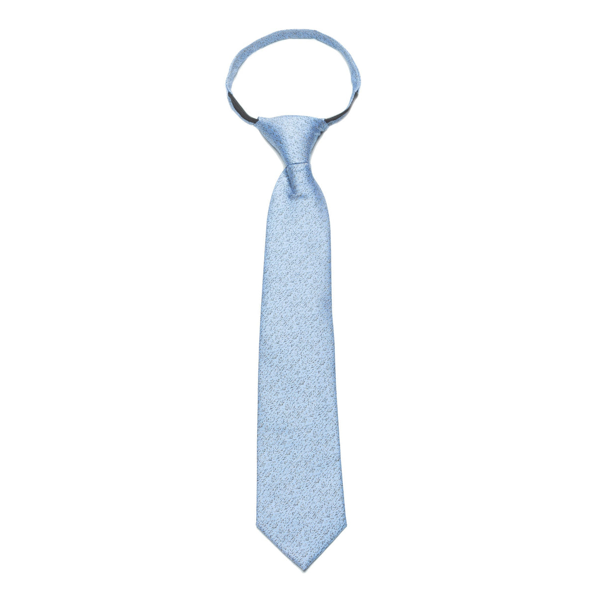 Boys Zipper Tie – Ice Blue Static