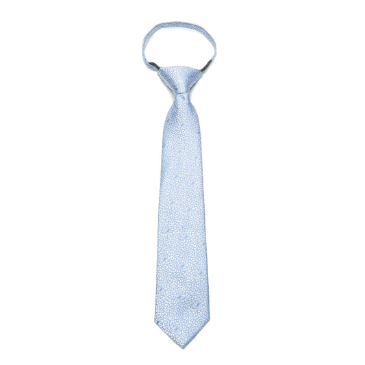 Boys Zipper Tie – Powder Blue Petal