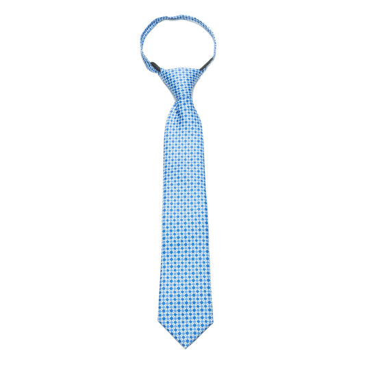 Boys Zipper Tie – Sky Dot Geo