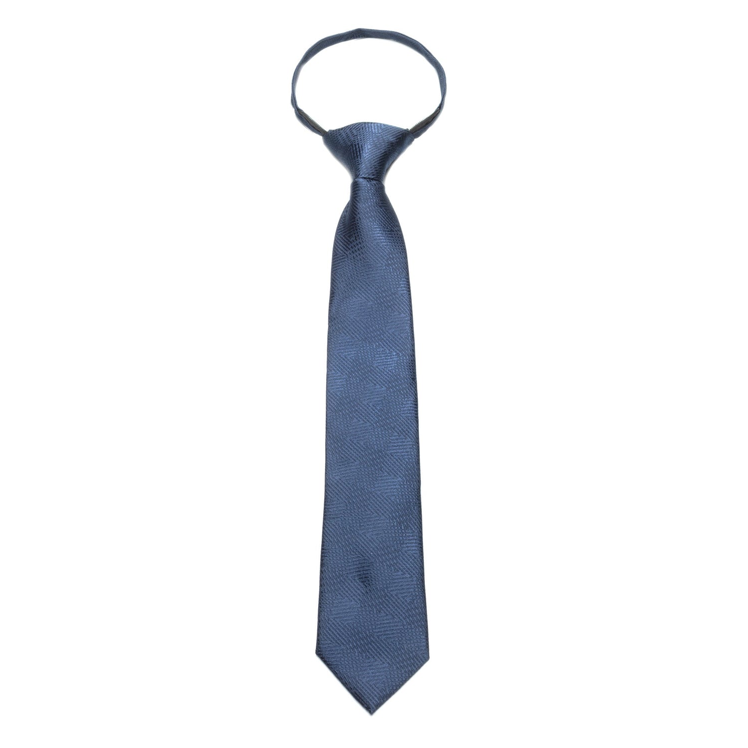 Boys Zipper Tie – Midnight Geo Weave