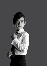 CLEAN Boys Twill NON IRON Cutaway Collar in French Cuff