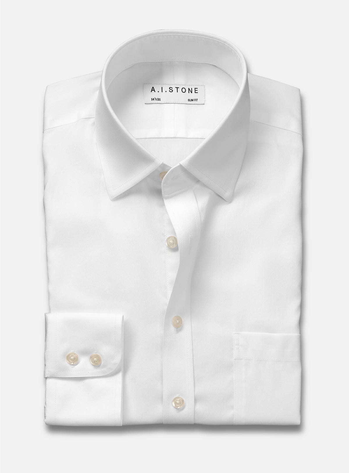 Mens Pinpoint Spread Collar NON IRON Slim Fit With Pocket