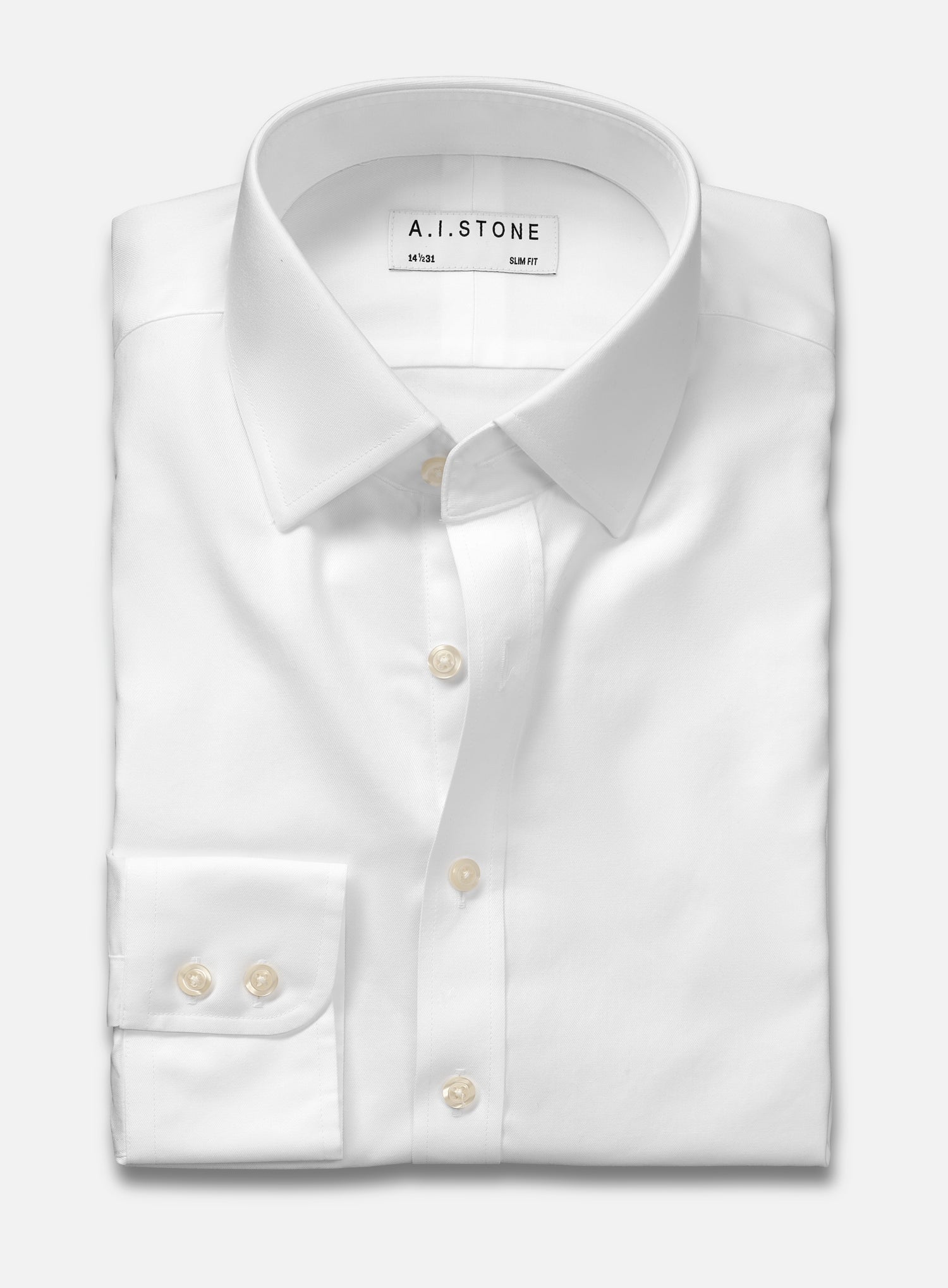 Mens Stretch Pinpoint, Spread Collar Slim Fit