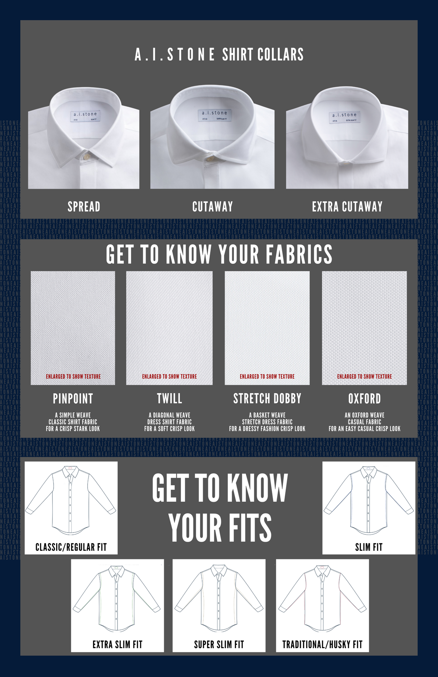 FABRIC, FIT & COLLAR GUIDE