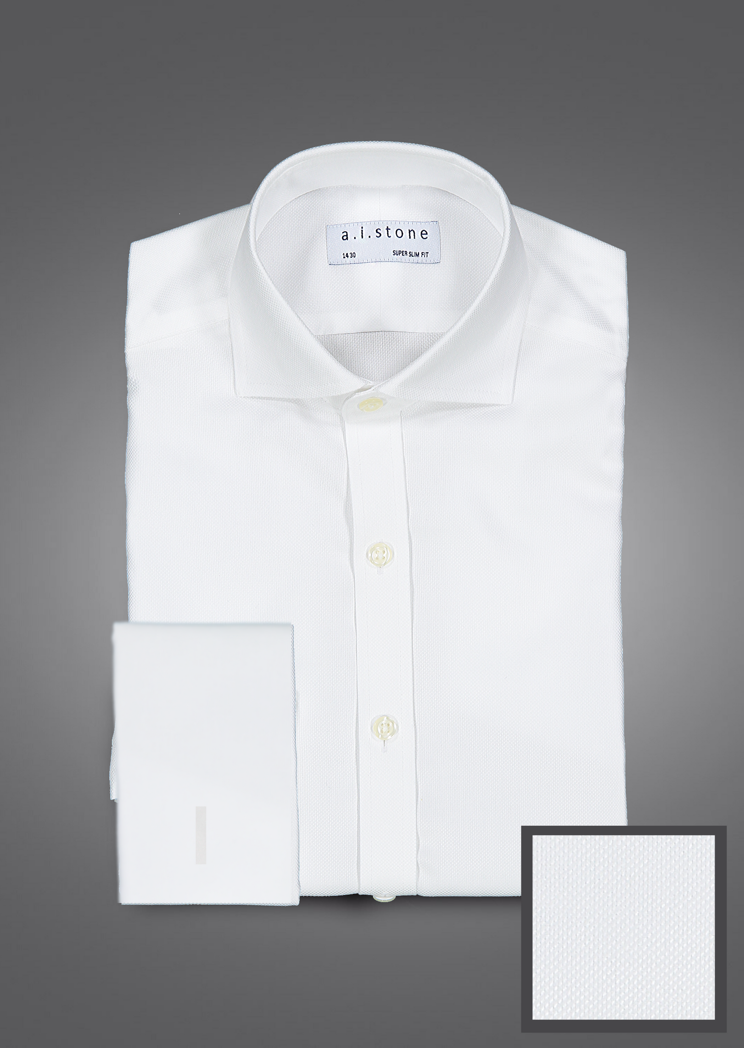 Mens Dobby Cutaway Collar NON IRON Slim Fit French Cuff